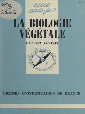 cover image of La biologie végétale